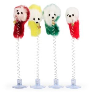 Cartoon Pet Cat Toy Stick Feather Rod Mouse Toy