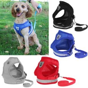 Cat Dog Adjustable Harness Vest Walking Lead Leash For Puppy Dogs