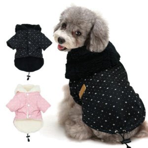 Designer Pet Dog Clothes Winter Warm Thick Fur Dog Coat