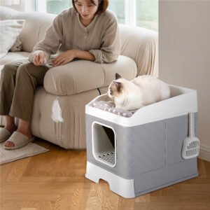 Foldable Cat Litter Box Large Pet Toilet Cat Sand