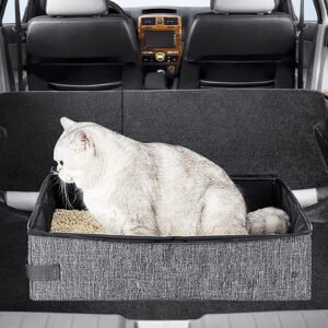 Folding Cat Travel Litter Box With Lid Waterproof