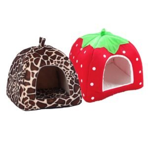 Rabbit Hamster Cage Kennel Tent Cat Puppy Winter Warm Bed Cat House