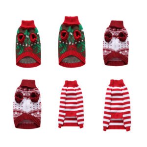 Winter Cat Dog Clothes Warm Christmas Deer Sweater