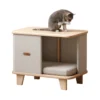 Cat House Furniture Climbing Frame Scratcher Post Closed Type Big Space With Cushion Cat Bed Wooden Pet Accessories