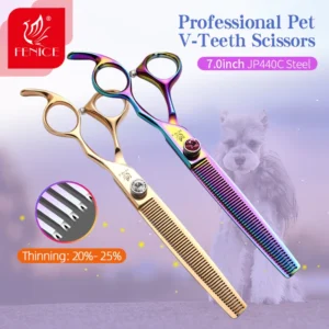 Fenice Dog Scissors 7 inch Professional Pet Scissors Dog Grooming Scissors Thinning Shears Thinning Rate about20-25%